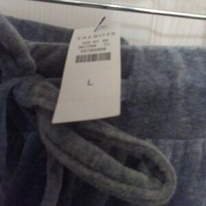 Talbots Loungewear Pull-On/Drawstring Velour Pants